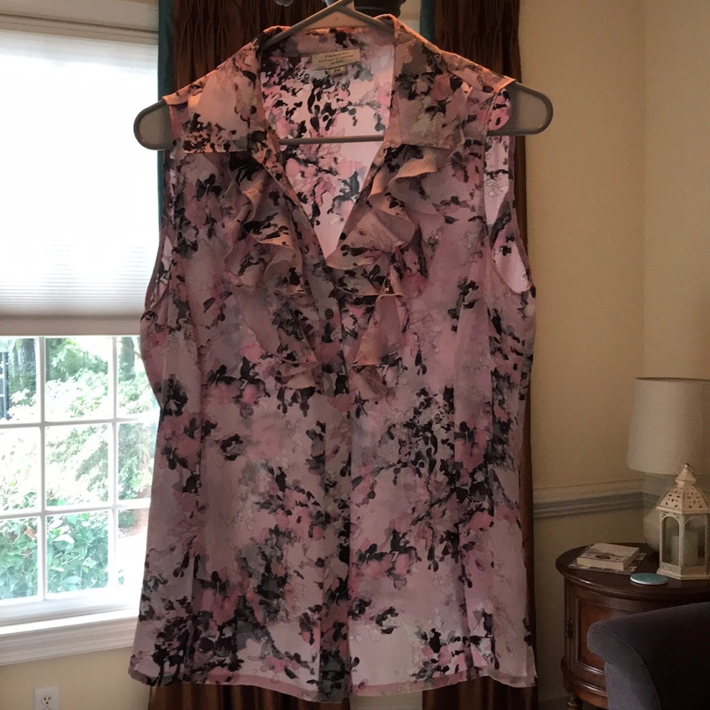 Tahari ruffle blouse